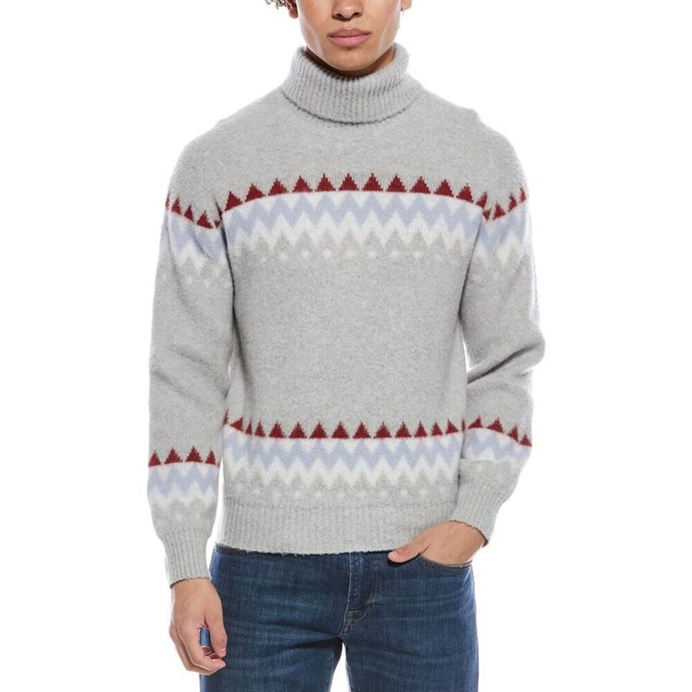 Eleventy Mens  Wool & Cashmere-Blend Turtleneck Sweater